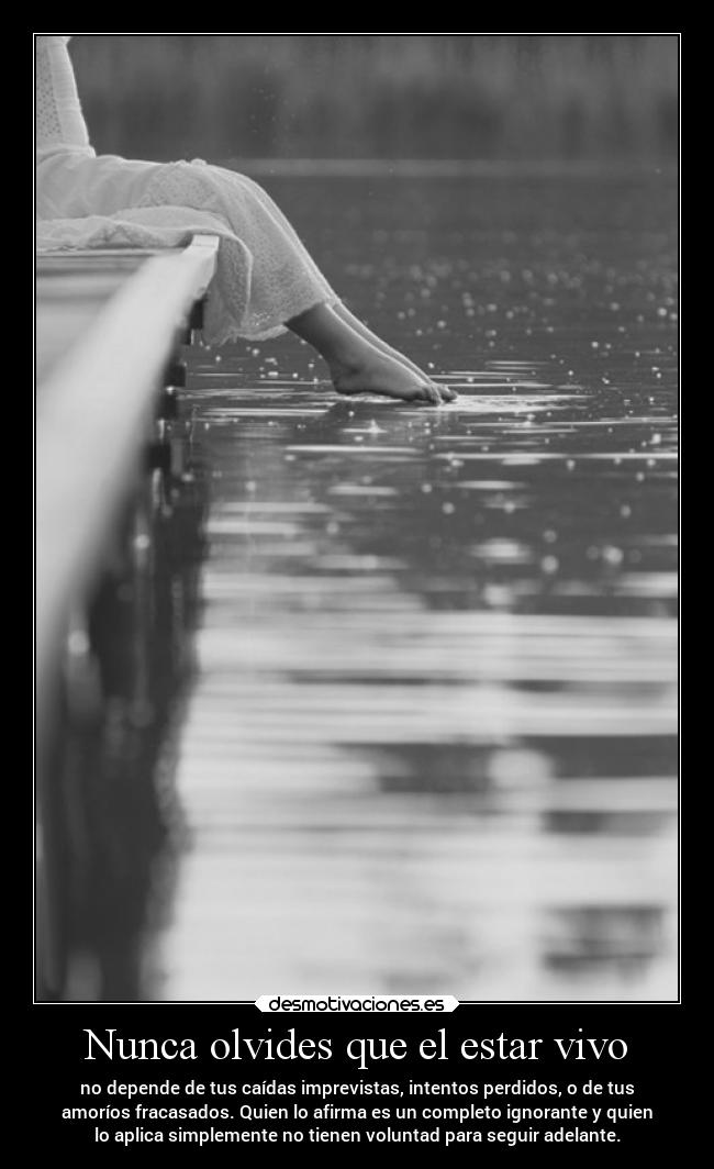 Nunca olvides que el estar vivo - 