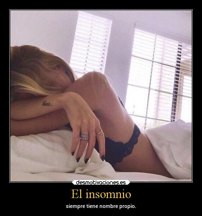 El insomnio -