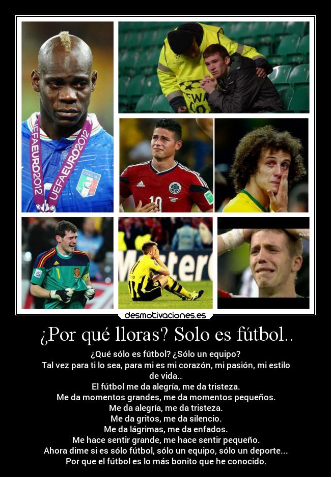 carteles futbol alegria vida tristeza trabajo sonrisa sentimientos desmotivaciones