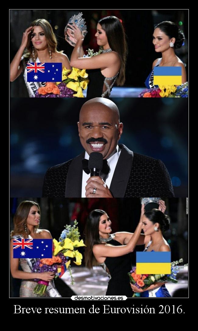 carteles graciosas humor steveharvey troll eurovision australia ucrania rilacs desmotivaciones