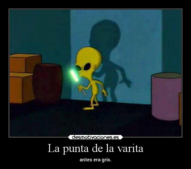 La punta de la varita - antes era gris.