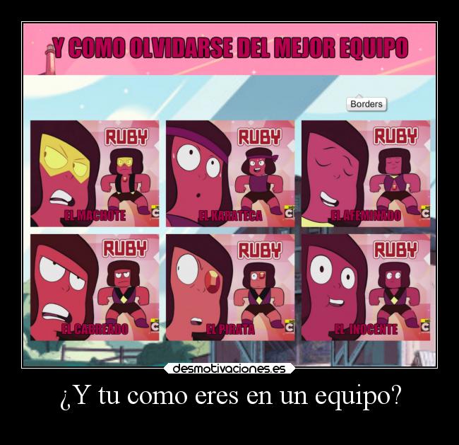 ¿Y tu como eres en un equipo? -