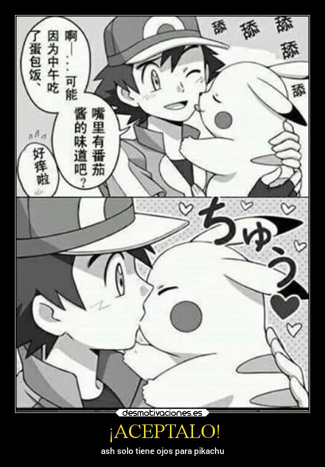 ¡ACEPTALO! - ash solo tiene ojos para pikachu