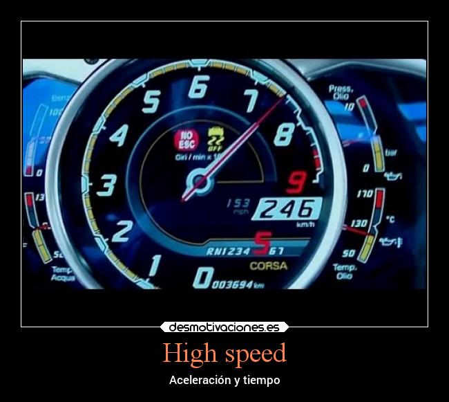 High speed - Aceleración y tiempo