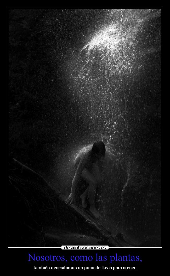 Nosotros, como las plantas, - 