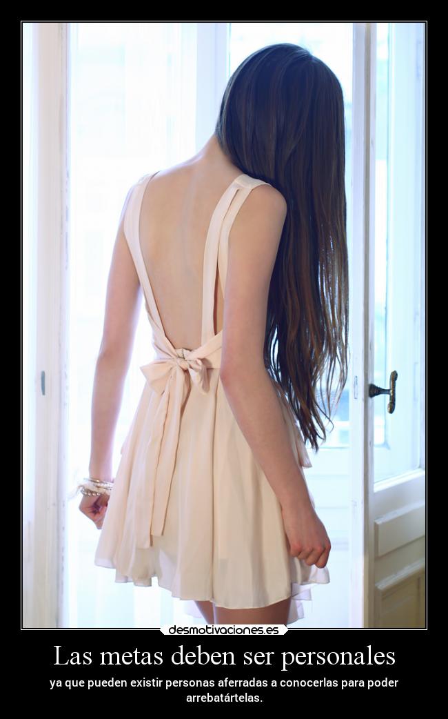 Las metas deben ser personales -