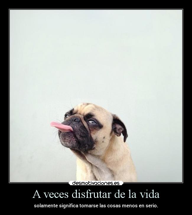 A veces disfrutar de la vida - 