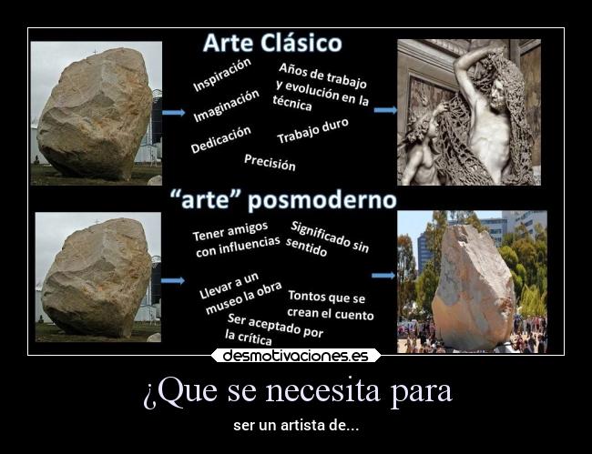 ¿Que se necesita para - ser un artista de...