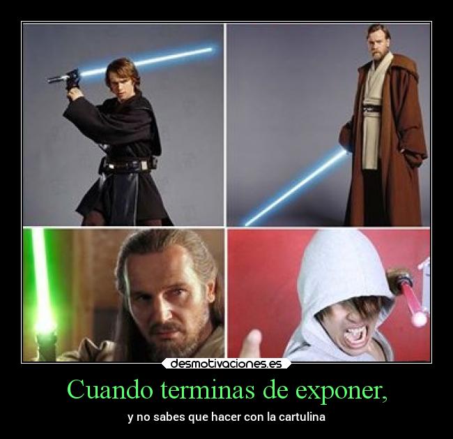 Cuando terminas de exponer, - y no sabes que hacer con la cartulina