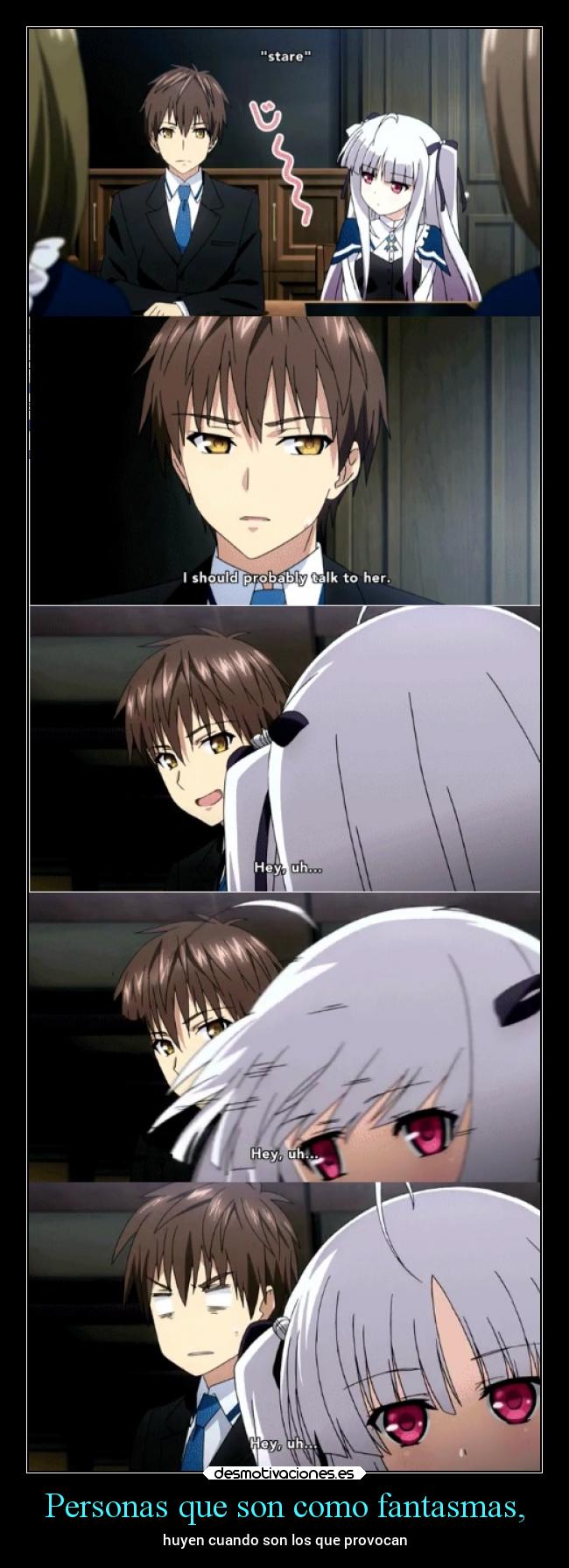 Personas que son como fantasmas, - huyen cuando son los que provocan