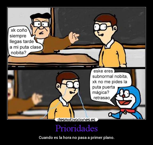 Prioridades - Cuando es la hora no pasa a primer plano.