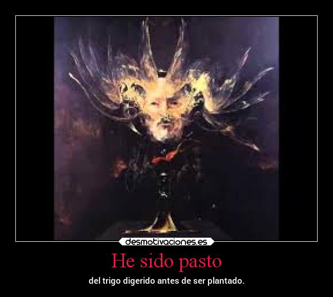 He sido pasto - del trigo digerido antes de ser plantado.