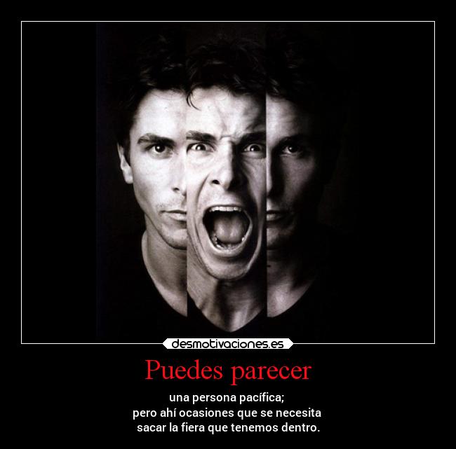 carteles alma persona gritando chico serio camiseta negra ojos pelo fiera desmotivaciones