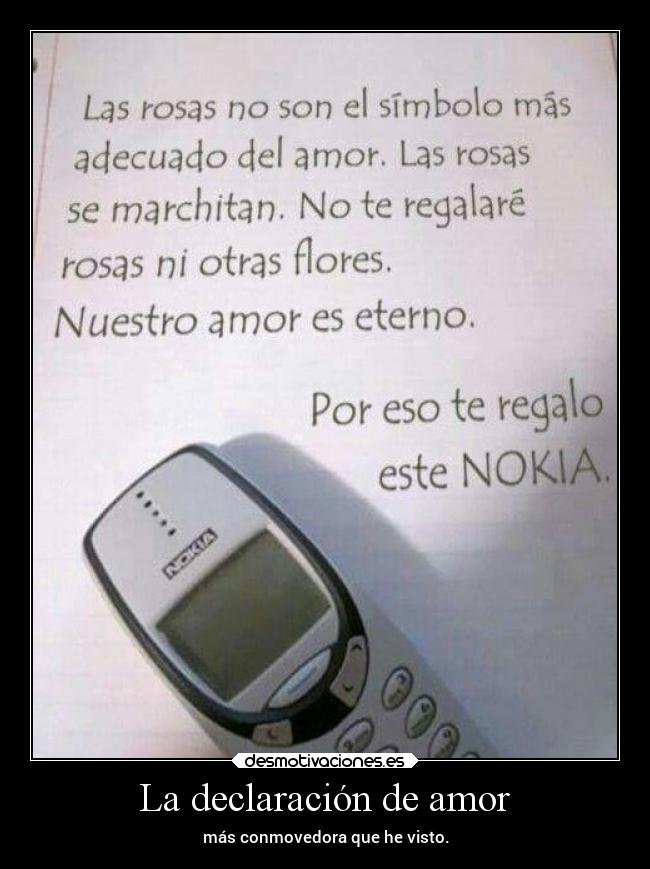 La declaración de amor -