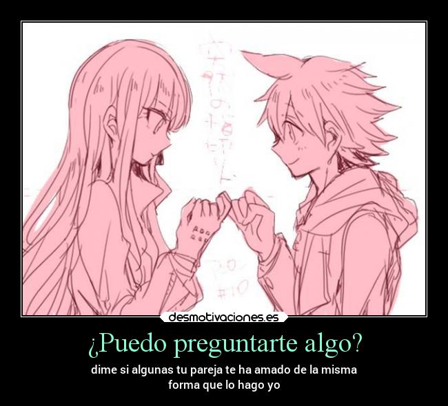 carteles anime amor kirigiri naegi parejas amar preguntas deseo beso desmotivaciones