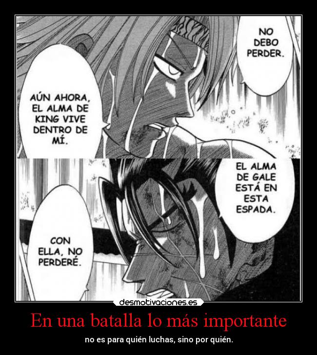 En una batalla lo más importante - no es para quién luchas, sino por quién.