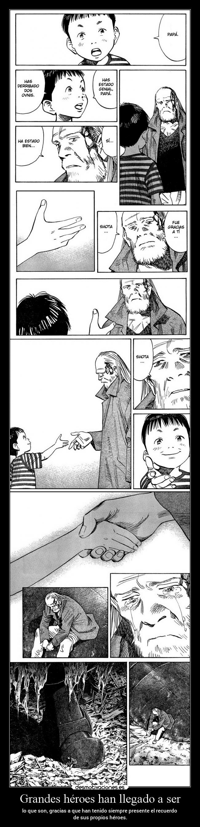 carteles anime familia muerte dolor raptorhunters harukaze erosekai otcho 20th century boys heroes heroe desmotivaciones