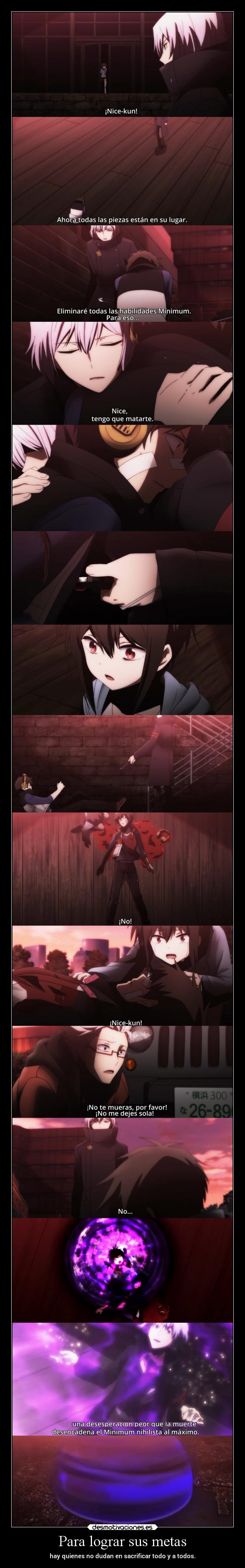 carteles anime meta lograr sacrificar todo persona raptorhunetrs projectd desmotivaciones