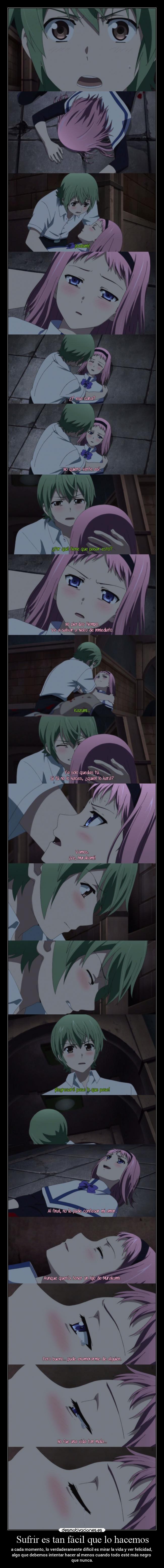 carteles anime vida amor miedo muerte raptorhunters harukaze epicanime kazumi gokukokunobrynhildr gokukoku desmotivaciones