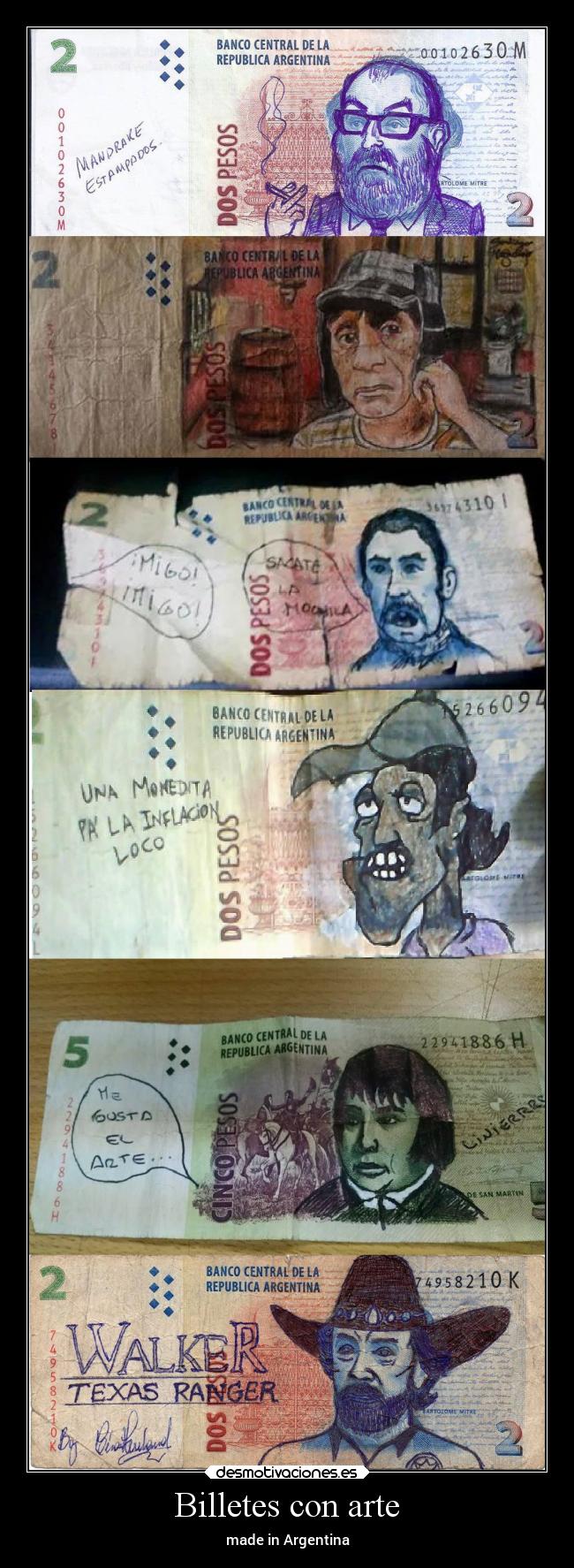 Billetes con arte - 