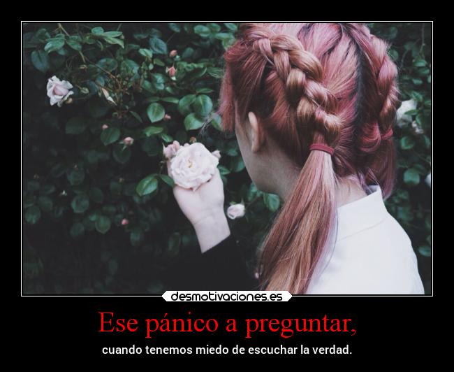 Ese pánico a preguntar, - 