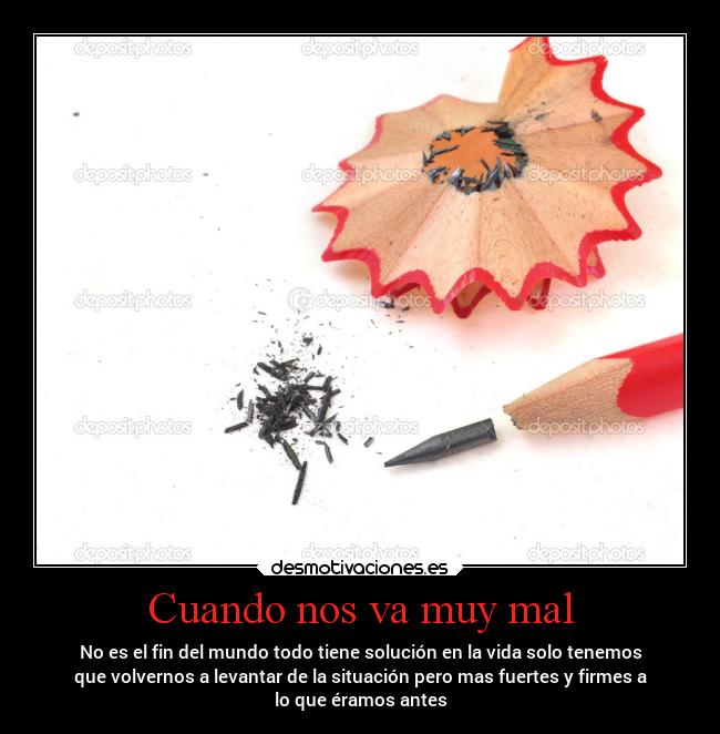 Cuando nos va muy mal -
