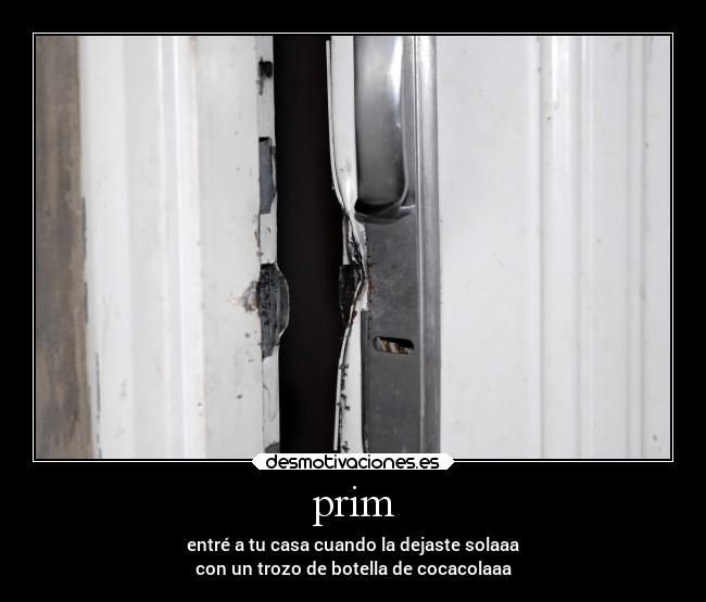 prim - entré a tu casa cuando la dejaste solaaa
con un trozo de botella de cocacolaaa