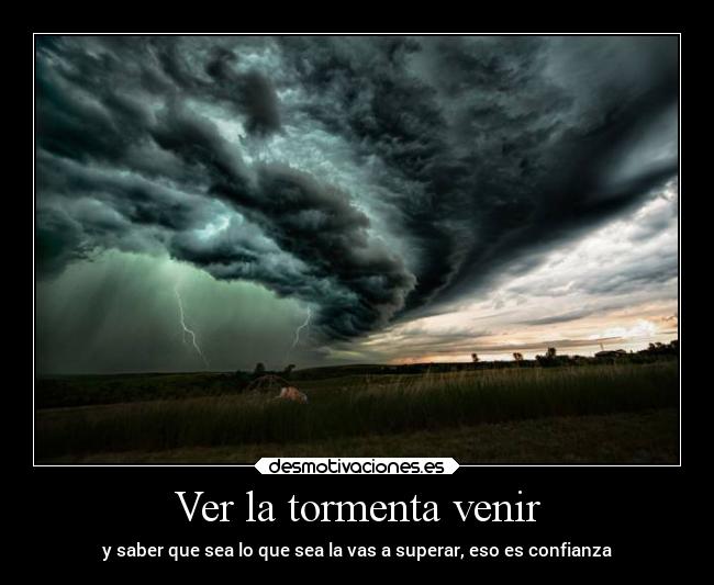 Ver la tormenta venir -