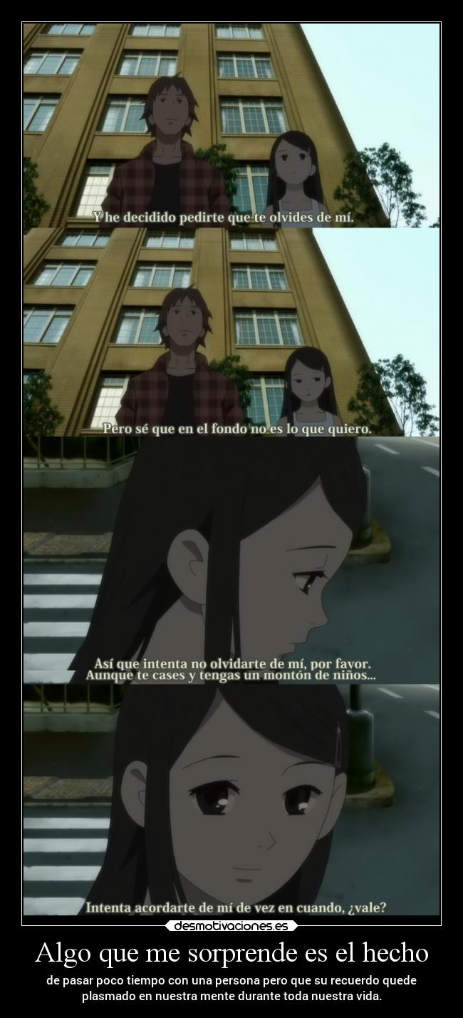 Algo que me sorprende es el hecho - 