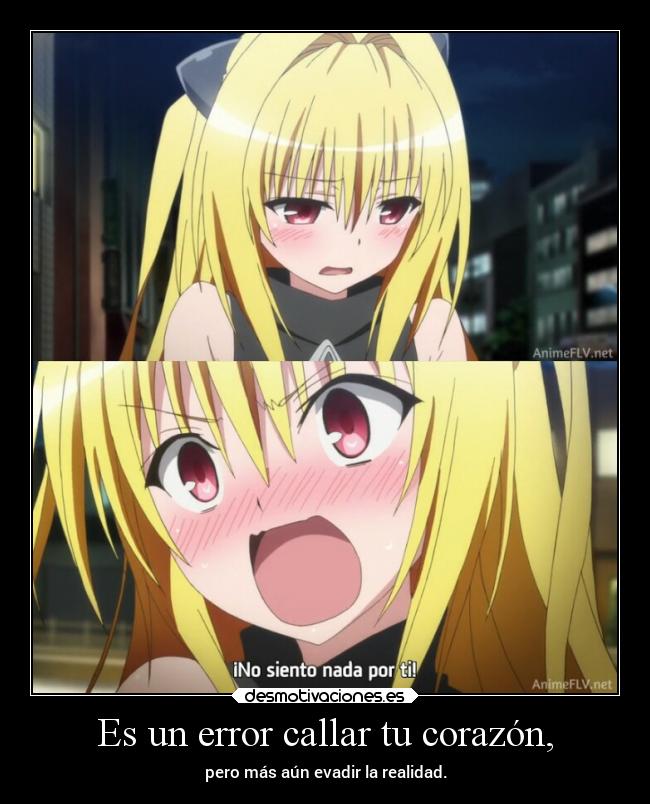 carteles corazon anime amor konjiki yami love darkness desmotivaciones