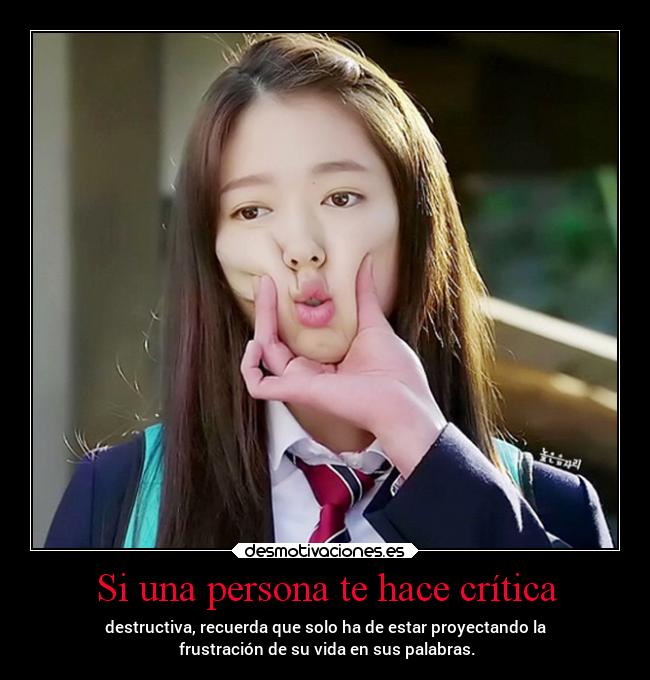 Si una persona te hace crítica - 