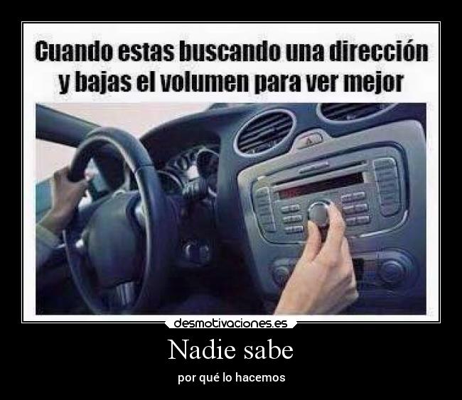 Nadie sabe -