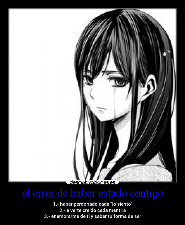 el error de haber estado contigo -