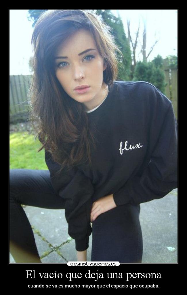 El vacío que deja una persona -