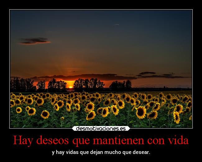 Hay deseos que mantienen con vida -