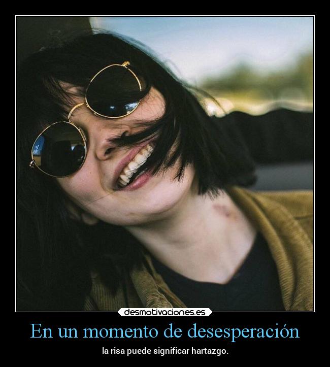En un momento de desesperación -