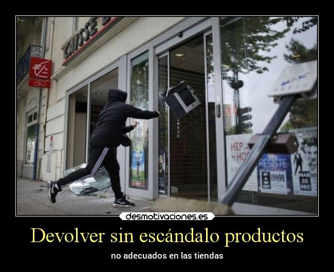 Devolver sin escándalo productos -
