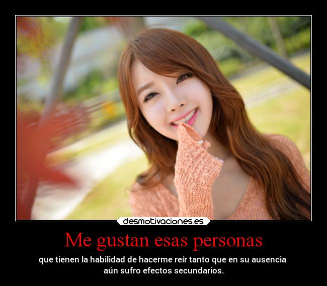 Me gustan esas personas -