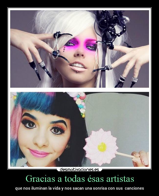 Gracias a todas ésas artistas - que nos iluminan la vida y nos sacan una sonrisa con sus  canciones