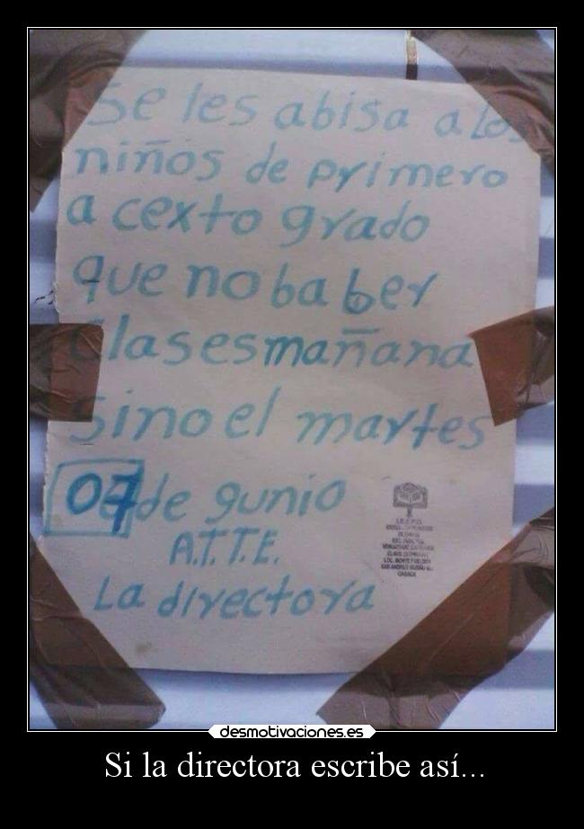 Si la directora escribe así... - 