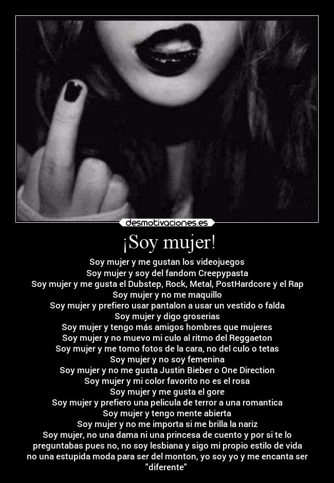 ¡Soy mujer! -