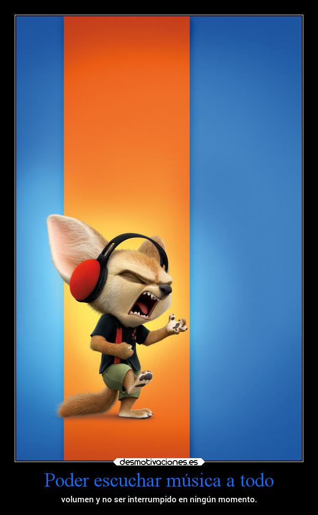 carteles musica musica interrupciones zootopia finnick desmotivaciones