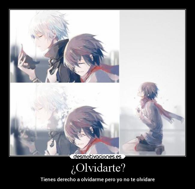¿Olvidarte? - Tienes derecho a olvidarme pero yo no te olvidare