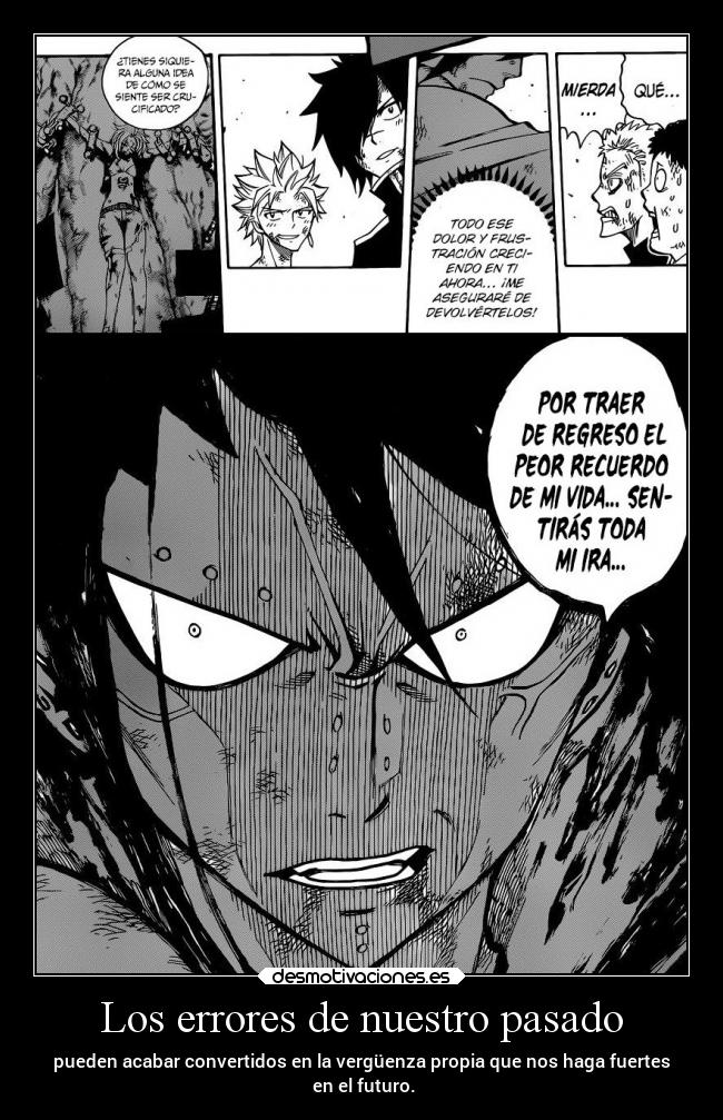 carteles pasado anime vida dolor pasado raptorhunters harukaze fairytailfin fairytail gajeel levi fairy errores desmotivaciones