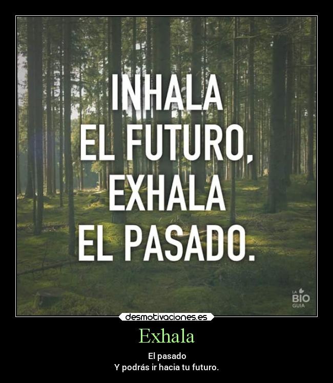Exhala - El pasado
Y podrás ir hacia tu futuro.