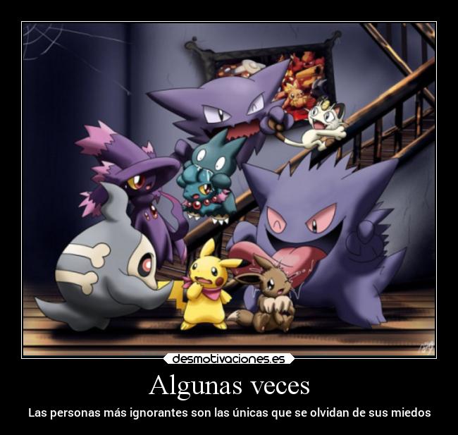carteles pokemon gengar mismagius haunter misdreavus duskull pikachu eevee meowth munchlax desmotivaciones