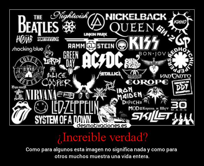 ¿Increible verdad? - Como para algunos esta imagen no significa nada y como para
otros muchos muestra una vida entera.