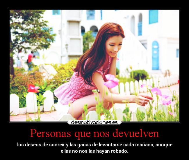 Personas que nos devuelven - 