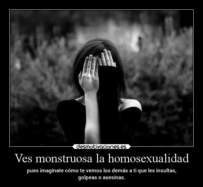 Ves monstruosa la homosexualidad - 