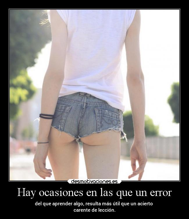 Hay ocasiones en las que un error -